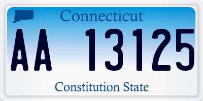 CT license plate AA13125