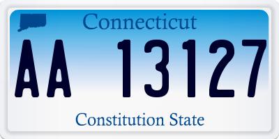 CT license plate AA13127