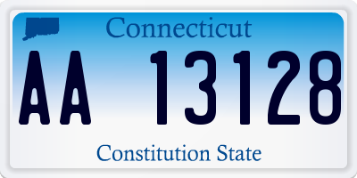 CT license plate AA13128