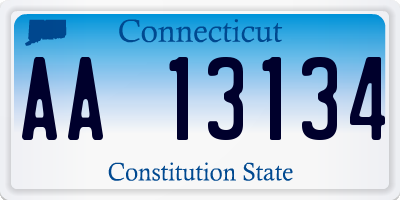 CT license plate AA13134