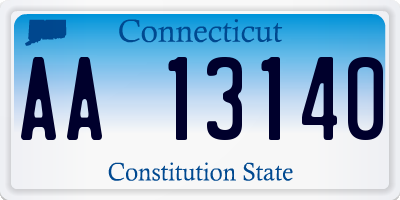 CT license plate AA13140