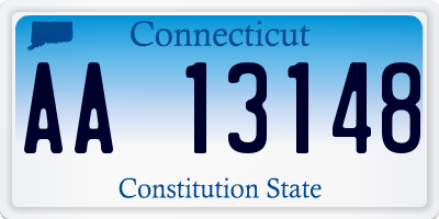 CT license plate AA13148