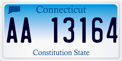 CT license plate AA13164