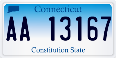 CT license plate AA13167