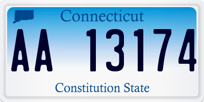 CT license plate AA13174