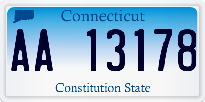 CT license plate AA13178