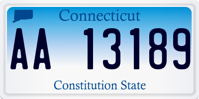 CT license plate AA13189