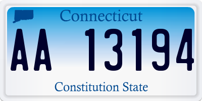 CT license plate AA13194