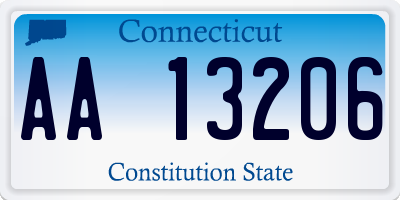 CT license plate AA13206