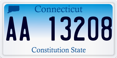 CT license plate AA13208