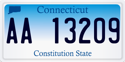 CT license plate AA13209