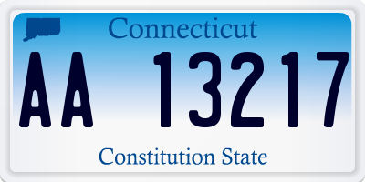 CT license plate AA13217