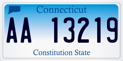 CT license plate AA13219