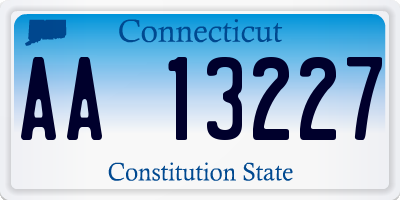 CT license plate AA13227