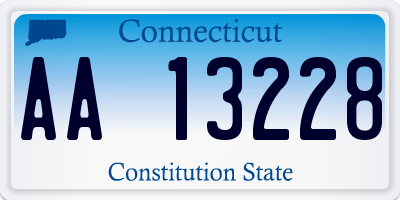 CT license plate AA13228