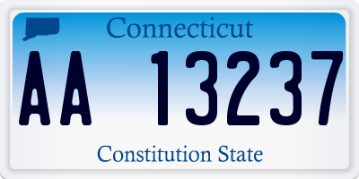 CT license plate AA13237