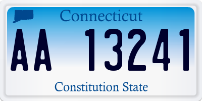 CT license plate AA13241