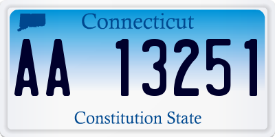 CT license plate AA13251