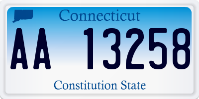 CT license plate AA13258