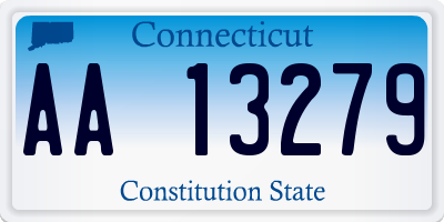 CT license plate AA13279