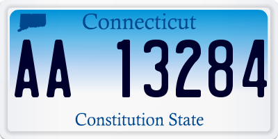 CT license plate AA13284