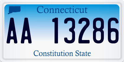 CT license plate AA13286