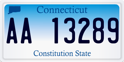 CT license plate AA13289