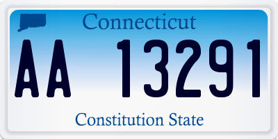 CT license plate AA13291