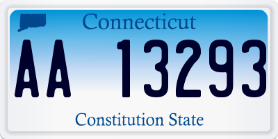 CT license plate AA13293