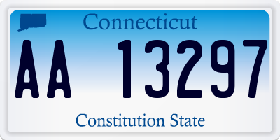 CT license plate AA13297