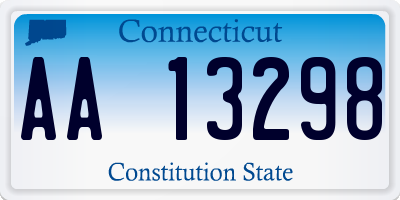 CT license plate AA13298