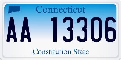 CT license plate AA13306