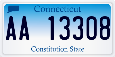 CT license plate AA13308