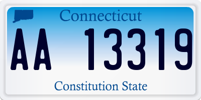 CT license plate AA13319