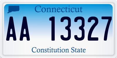 CT license plate AA13327