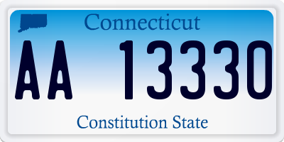 CT license plate AA13330