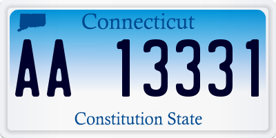 CT license plate AA13331