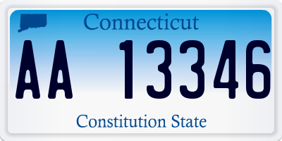 CT license plate AA13346