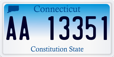 CT license plate AA13351