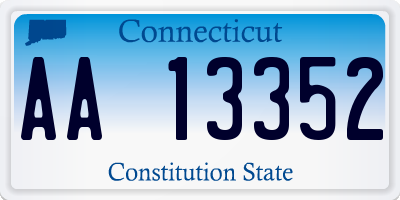 CT license plate AA13352