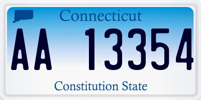 CT license plate AA13354