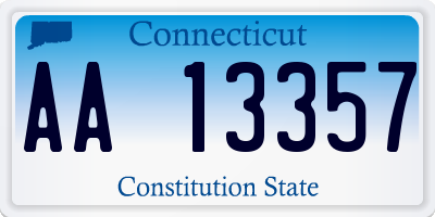 CT license plate AA13357