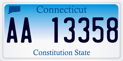 CT license plate AA13358