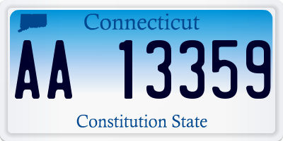 CT license plate AA13359