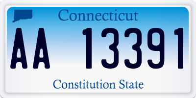 CT license plate AA13391