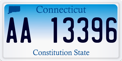 CT license plate AA13396