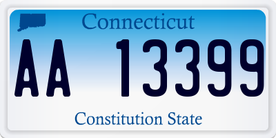 CT license plate AA13399