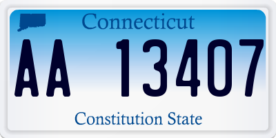 CT license plate AA13407