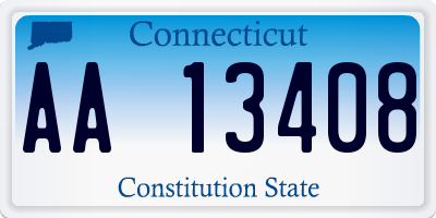 CT license plate AA13408