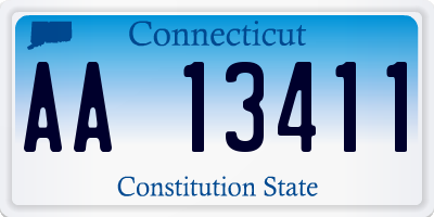 CT license plate AA13411